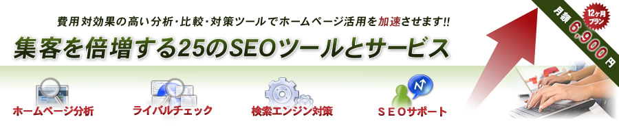 月額6900円のSEO対策ツールでアクセスアップを