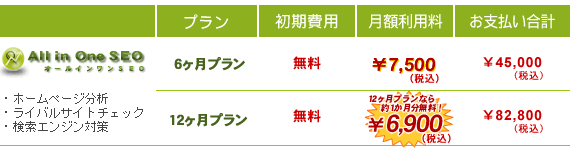 料金表